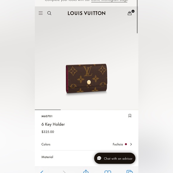 Authentic Louis Vuitton 6 Key Holder Fuchsia - Picture 8 of 9